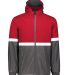 Holloway 229587 Turnabout Reversible Hooded Jacket in Scarlet/ carbon front view
