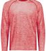 Holloway 222570 Electrify CoolCore® Long Sleeve T in Scarlet heather front view