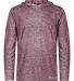 Holloway 222589 Electrify CoolCore® Hooded Pullov in Maroon heather front view