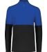 Holloway 223500 Momentum Team Quarter-Zip Pullover in Black/ royal front view