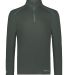 Holloway 222240 Youth CoolCore® Quarter-Zip Pullo in Iron front view