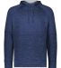 Holloway 223580 All-Pro Performance Fleece Hooded  in Navy heather/ silver front view