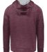 Holloway 223680 Youth All-Pro Performance Fleece H in Maroon heather/ silver back view