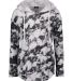 MV Sport W17122 Women's Angel Terry Nora Pullover in Greyscale tie dye front view