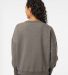 MV Sport W22712 Women's Sueded Fleece Crewneck Swe in Charcoal back view