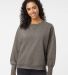 MV Sport W22712 Women's Sueded Fleece Crewneck Swe in Charcoal front view