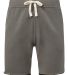 MV Sport 22743 Vintage Fleece Shorts in Vintage granite front view