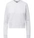 MV Sport W22106 Women's Romi Cloud Fleece Crop Cre in Ash front view