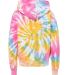 MV Sport 128Y Youth Classic Fleece Tie-Dyed Hooded in Cotton candy back view