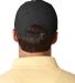 UltraClub 8116 Heavy Brushed Twill Dad Hat BLACK back view
