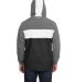 Nautica N17174 Windward Anorak Hooded Quarter-Zip  in Graphite/ white/ black back view