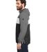 Nautica N17174 Windward Anorak Hooded Quarter-Zip  in Graphite/ white/ black side view