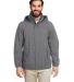 Nautica N17182 Voyage Hooded Rain Jacket in Graphite front view