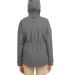 Nautica N17183 Women's Voyage Hooded Rain Jacket in Graphite back view