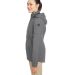 Nautica N17183 Women's Voyage Hooded Rain Jacket in Graphite side view