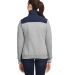 Nautica N17387 Women's Navigator Fleece Full-Zip J in Oxford heather/ navy back view