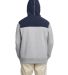 Nautica N17582 Navigator Fleece Hooded Full-Zip Ja in Oxford heather/ navy back view