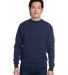 Nautica N17175 Anchor Fleece Crewneck Sweatshirt in Navy front view
