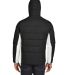 Nautica N17186 l Mile Hooded Puffer Jacket in Black/ antique white back view