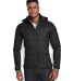 Nautica N17186 l Mile Hooded Puffer Jacket in Black/ antique white front view