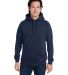 Nautica N17199 Anchor Fleece Hooded Sweatshirt in Navy front view