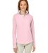 Nautica N17925 Women's Saltwater Quarter-Zip Pullo in Sunset pink front view