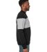 Nautica N17928 Anchor Fleece Colorblocked Bomber J in Black/ oxford heather side view