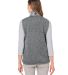 Nautica N17947 Women's Harbor Puffer Vest in Graphite/ graphite heather back view