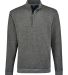 Nautica N18090 Explorer Fleece Quarter-Zip in Charcoal heather front view
