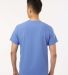 Jaanuu M10002 Platt 3-Pocket Scrub V-Neck Top in Ceil blue back view