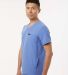 Jaanuu M10002 Platt 3-Pocket Scrub V-Neck Top in Ceil blue side view