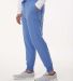 Jaanuu M20002 Osmo 8-Pocket Scrub Joggers in Ceil blue side view