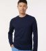 Jaanuu M30002U RegenX Cotton Underscrub Long Sleev in Midnight navy front view