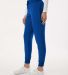 Jaanuu W20003 Women's Silex Knit-Waist Scrub Jogge in Royal blue side view