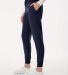 Jaanuu W20003P Women's Silex Knit-Waist Scrub Jogg in Midnight navy side view