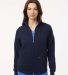 Jaanuu W60001 Women's Ceri Essential Full-Zip 6-Po in Midnight navy front view