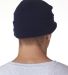 8133 UltraClub® Acrylic Knit Beanie with Lid NAVY back view