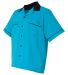 Hilton HP2244 GM Legend Bowling Shirt in Turquoise/ black side view