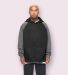 Teestyled TS14000FT  | DIAMOND HOODIES in Black/cement sleeves front view