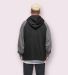 Teestyled TS14000FT  | DIAMOND HOODIES in Black/cement sleeves back view