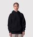 Teestyled TS8000  | WOMEN'S RAW EDGE CROP HOODIES in Black front view