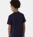 Hanes 484Y Cool DRI® Youth Cotton Touch T-Shirt in Athletic navy back view
