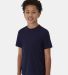 Hanes 484Y Cool DRI® Youth Cotton Touch T-Shirt in Athletic navy front view