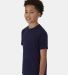 Hanes 484Y Cool DRI® Youth Cotton Touch T-Shirt in Athletic navy side view