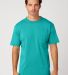 Cotton Heritage OU1620 Garment Dye S/S Pocket T-sh in Sea green front view