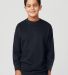 Cotton Heritage Y2460 Youth Crew Neck Fleece in Navy blazer front view