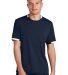 Sport Tek ST440 Sport-Tek Club Short Sleeve Crew in Trnv/white front view