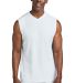 Sport Tek ST441 Sport-Tek Club Sleeveless V-Neck in Wht/wht front view