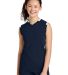 Sport Tek YST441 Sport-Tek Youth Club Sleeveless V in Trnv/white front view