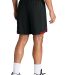 Sport Tek ST442 Sport-Tek Club 7  Short in Blk/dpred back view